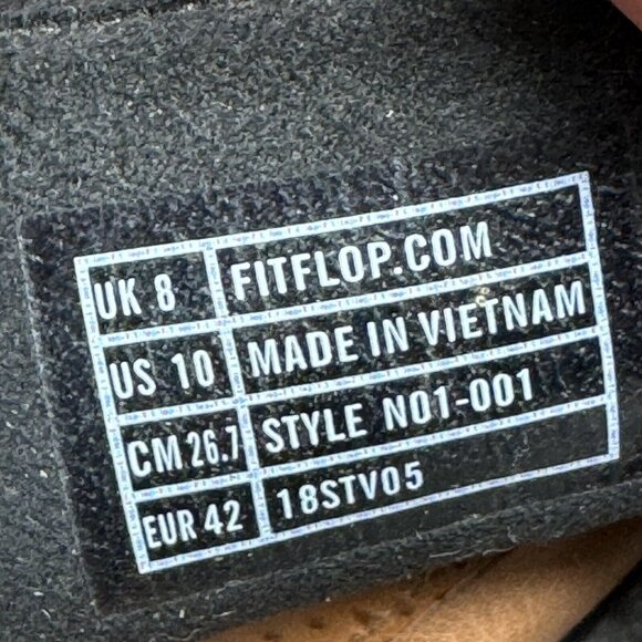 FitFlop Womens Banda Glitz Black T-Strap Sandals Size 10 - Picture 5 of 7